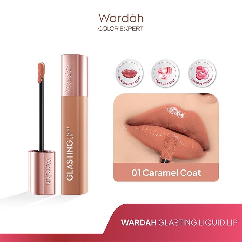Wardah Glasting Liquid Lip 01 Caramel Coat 3.5g