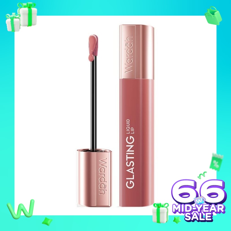 Wardah Glasting Liquid Lip 02 Peach Polish 3.5g