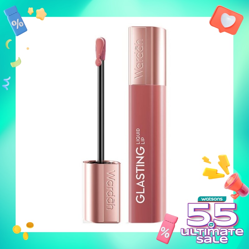 WARDAH Wardah Glasting Liquid Lip 02 Peach Polish 3.5g