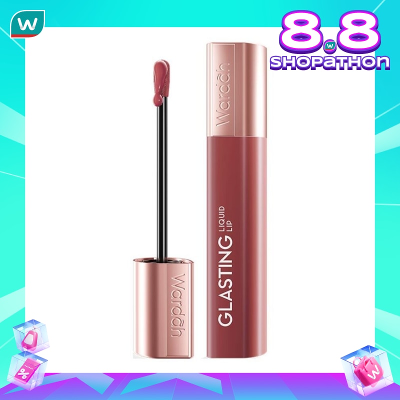 WARDAH Wardah Glasting Liquid Lip 04 Rosewood 3.5g
