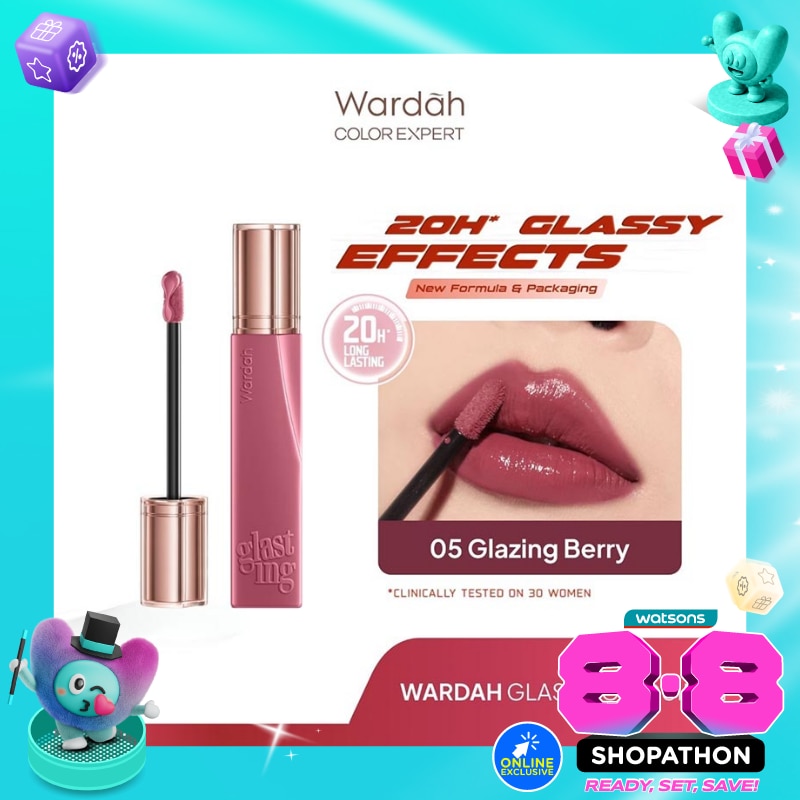 Lip Cream Glossy Glasting Liquid Lip 05 Glazing Berry 3.5g image