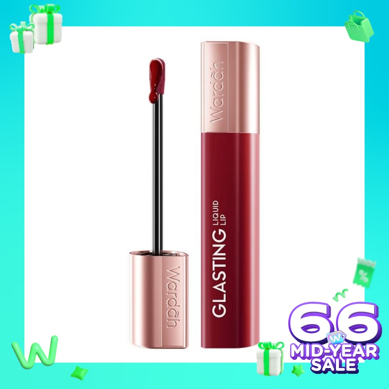 WARDAH Wardah Glasting Liquid Lip 06 Ruby Sparks 3.5g