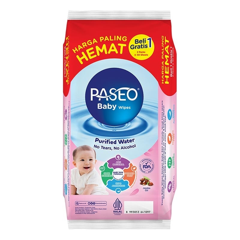 Baby Wipes Gazette Jojoba 50'S (Buy 1 Get 1 Free)