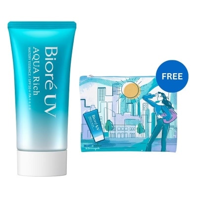 BIORE Biore UV Aqua Rich Watery Essence SPF 50 / PA++++ 50g + Pouch