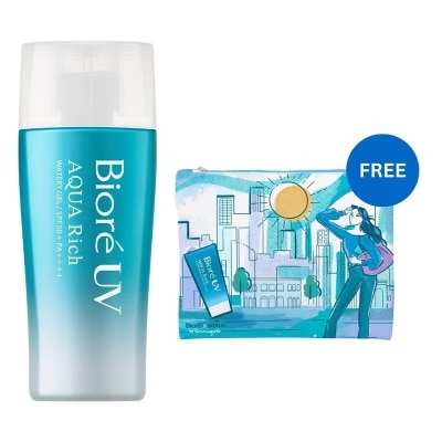 BIORE Biore UV Aqua Rich Watery Gel SPF 50 / PA++++ 90ml + Pouch