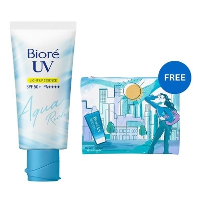 BIORE Biore UV Aqua Rich Light Up Essence Sunscreen SPF50+ PA++++ Sunscreen 70g + Pouch