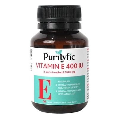 PURITYFIC Purityfic Vitamin E 400 IU 60 Kapsul Lunak