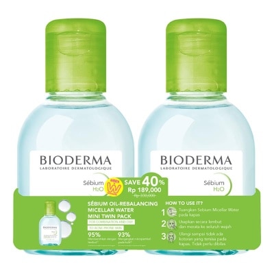 BIODERMA - Twin Pack Sebium H2O Oil Rebalancing Micellar Water 100ml