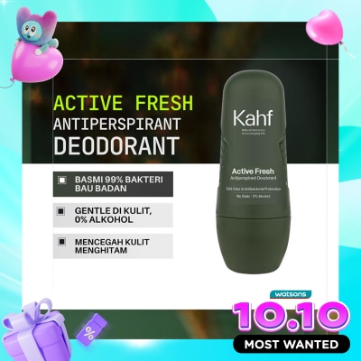 KAHF Active Fresh Antiperspirant Deodorant Roll On 45ml image