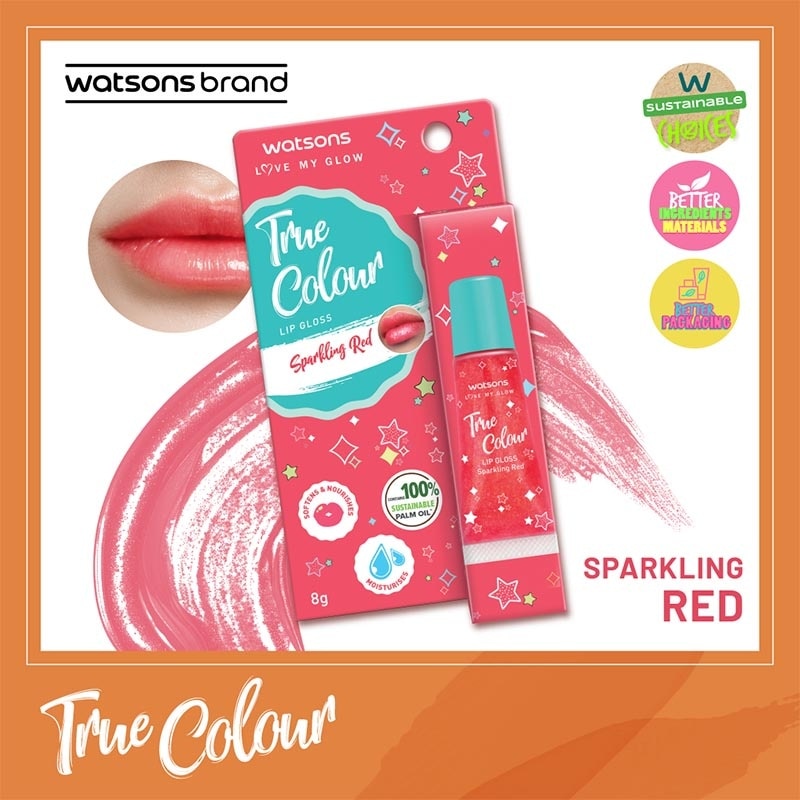 Watsons True Colour Sparkling Red Lip Gloss 8g