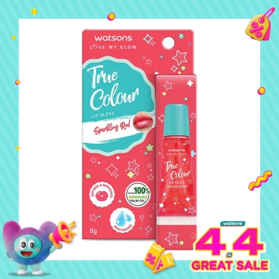 WATSONS - Watsons True Colour Sparkling Red Lip Gloss 8g