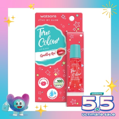 WATSONS - Watsons True Colour Sparkling Red Lip Gloss 8g