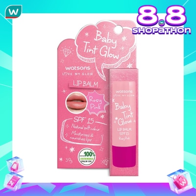 WATSONS Watsons Baby Tint Glow Coral Rose Lip Balm SPF15 3.9g