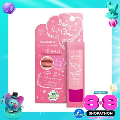 WATSONS COLLECTION - Watsons Baby Tint Glow Coral Rose Lip Balm SPF15 3.9g image