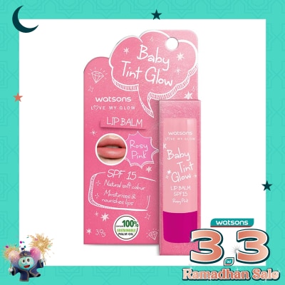 WATSONS Watsons Baby Tint Glow Coral Rose Lip Balm SPF15 3.9g