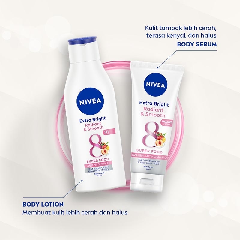 NIVEA E/B RADIANT & SMOOTH BODY LN 100ML