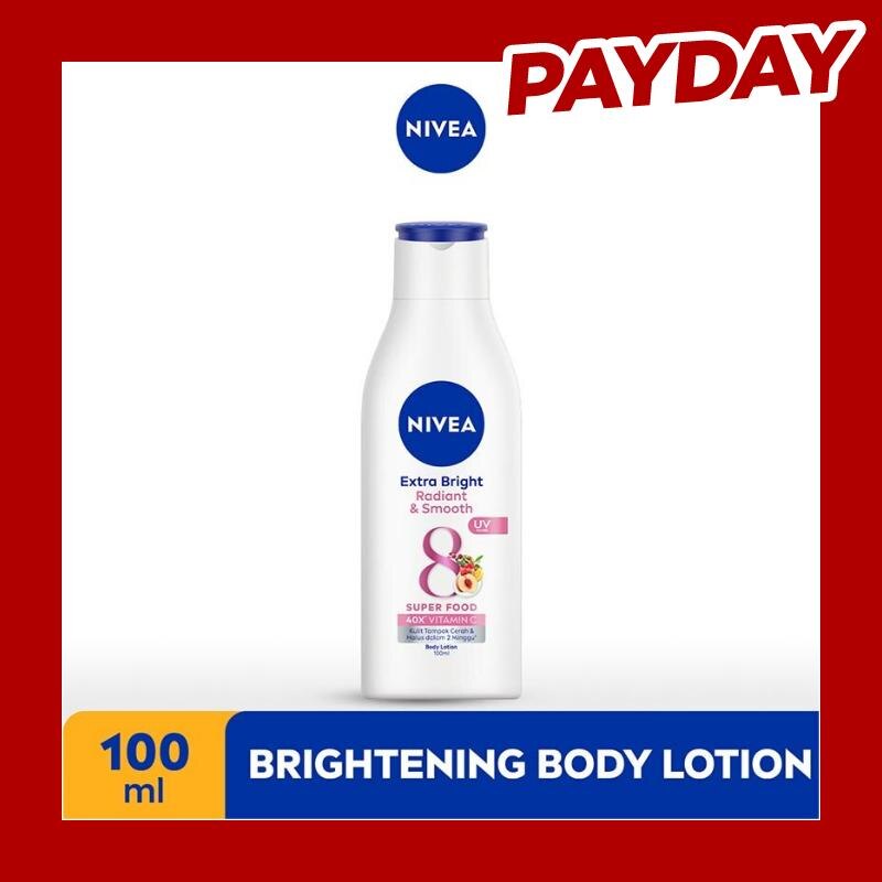 Promo Harga Nivea Body Lotion Extra White Radiant & Smooth 100 ml - Watsons