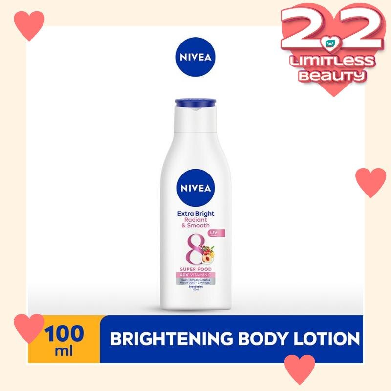 Promo Harga Nivea Body Lotion Extra White Radiant & Smooth 100 ml - Watsons