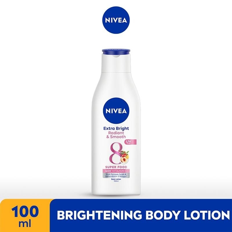 Promo Harga Nivea Body Lotion Extra White Radiant & Smooth 100 ml - Watsons