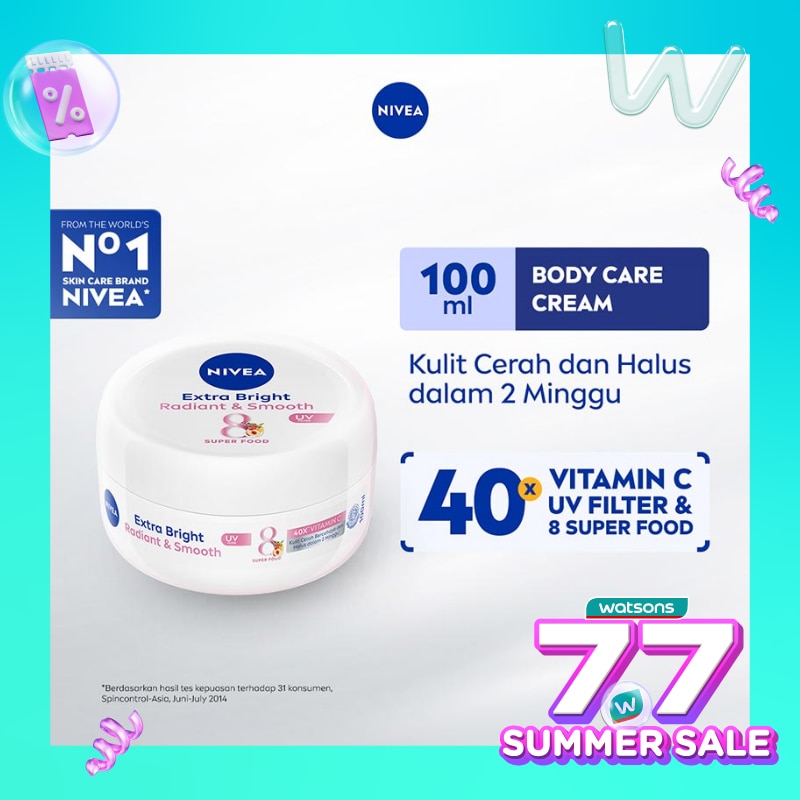 Nivea Body Care Extra Bright Radiant & Smooth UV Filter 100ml
