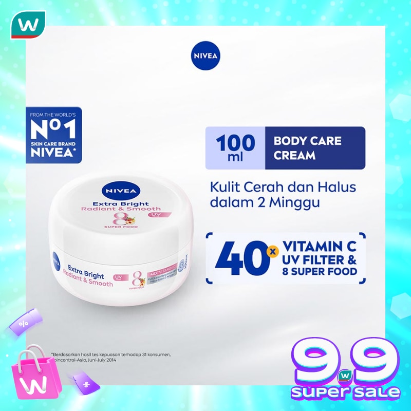 Nivea Body Care Extra Bright Radiant & Smooth UV Filter 100ml