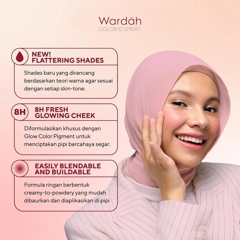 Wardah Colorfit Cream Blush 04 Ethereal Rose 3g