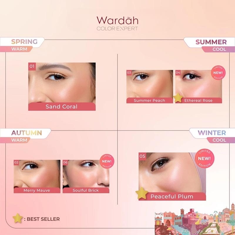 Wardah Colorfit Cream Blush 04 Ethereal Rose 3g