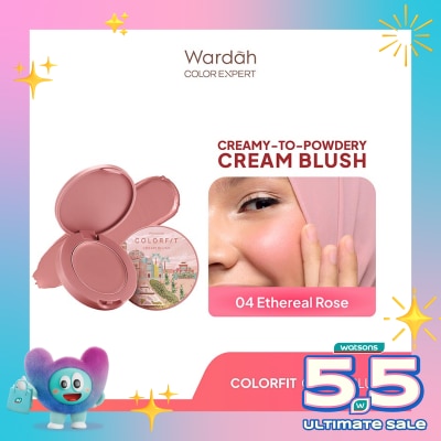 WARDAH - Wardah Colorfit Cream Blush 04 Ethereal Rose 3g