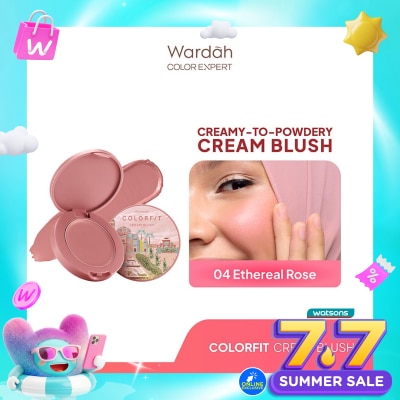 WARDAH - Colorfit Cream Blush 04 Ethereal Rose 3g - Formula Ringan dan Teksturnya Creamy