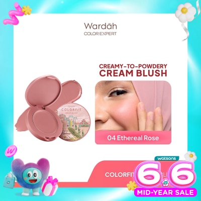 WARDAH - Wardah Colorfit Cream Blush 04 Ethereal Rose 3g