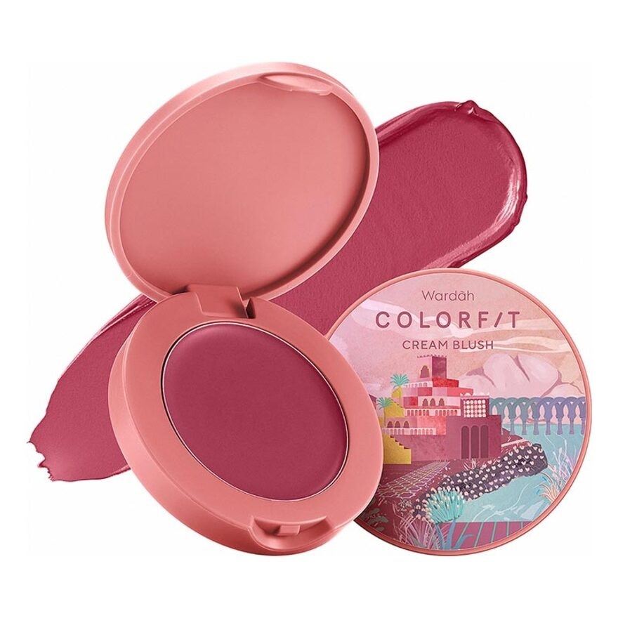 Wardah Colorfit Cream Blush 05 Peaceful Plum 3g