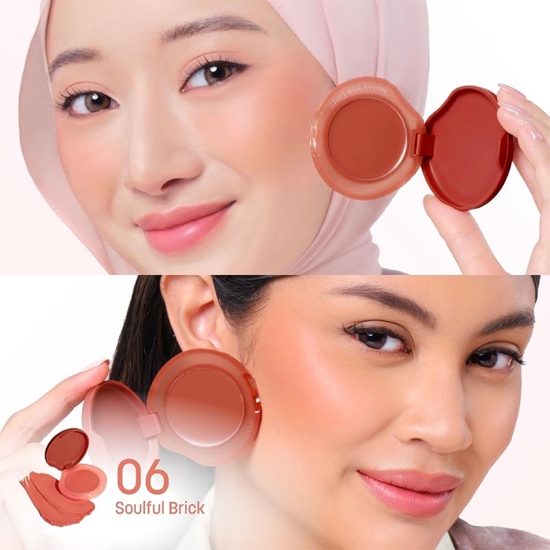 Cream Blush On Macaroon Colorfit Melt to Pop Cream Blush 06 Soulful Brick 3g image