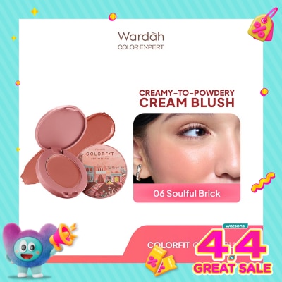 WARDAH - Colorfit Cream Blush 06 Soulful Brick 3g - Formula Ringan dan Teksturnya Creamy