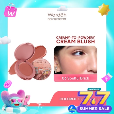 WARDAH - Colorfit Cream Blush 06 Soulful Brick 3g - Formula Ringan dan Teksturnya Creamy