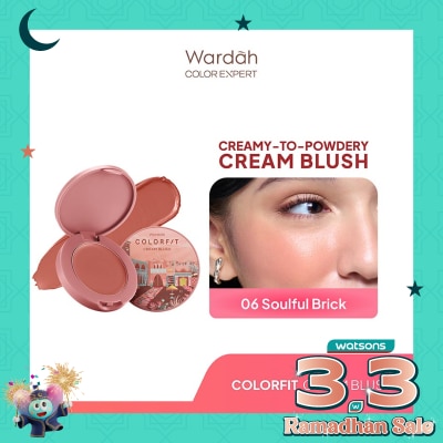 WARDAH Wardah Colorfit Cream Blush 06 Soulful Brick 3g