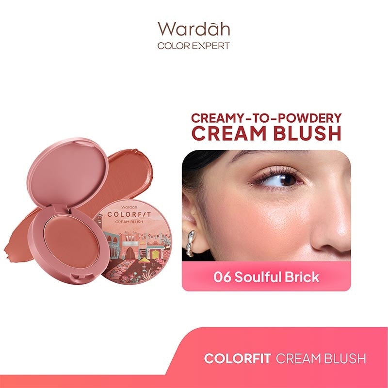 Colorfit Cream Blush 06 Soulful Brick 3g - Formula Ringan dan Teksturnya Creamy