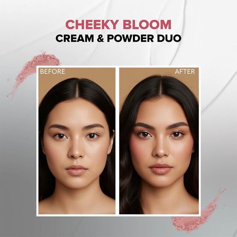 Cheeky Bloom Cream & Powder Blush Duo Soft Hibiscus