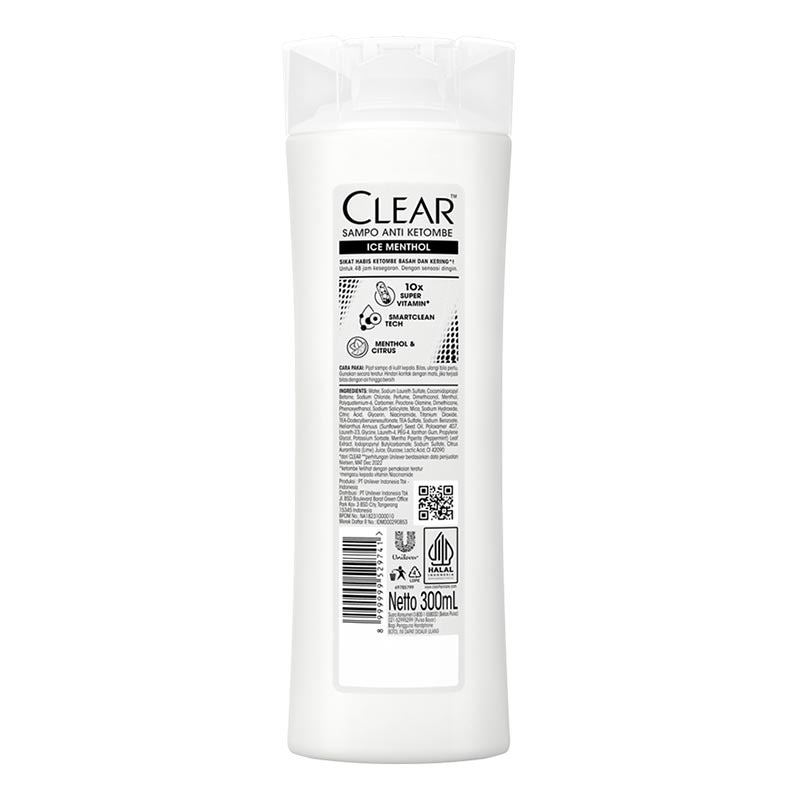 Clear Shampoo Anti Ketombe Menthol Segar 300ml