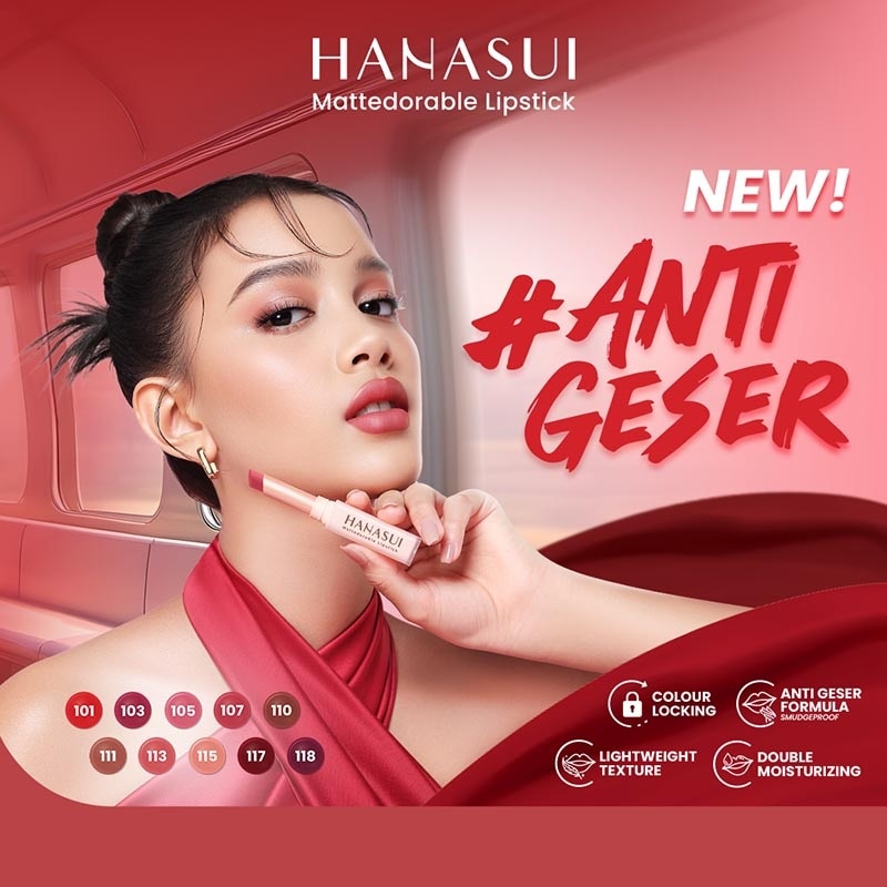 Hanasui Mattedorable Lipstick Superstar #101