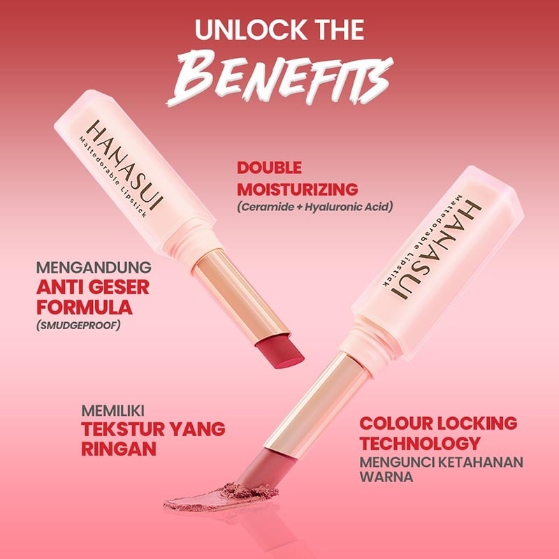 Hanasui Mattedorable Lipstick Superstar #101