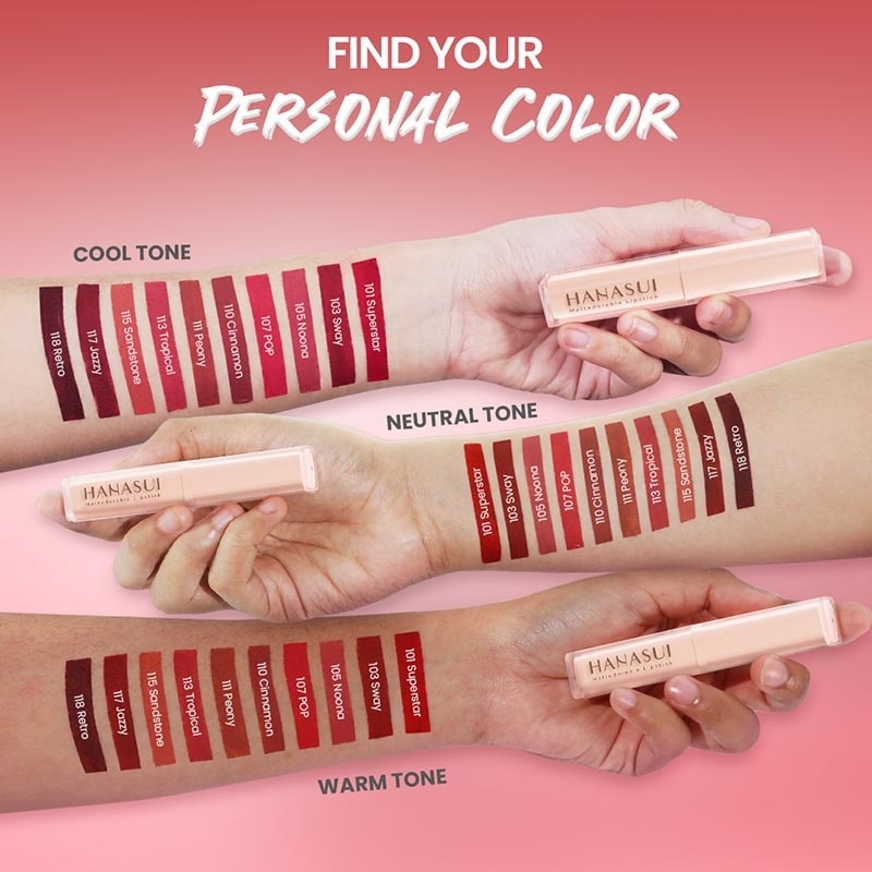 Hanasui Mattedorable Lipstick Superstar #101