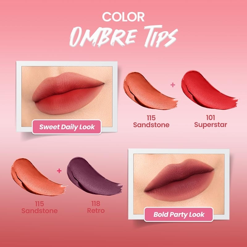 Hanasui Mattedorable Lipstick Superstar #101