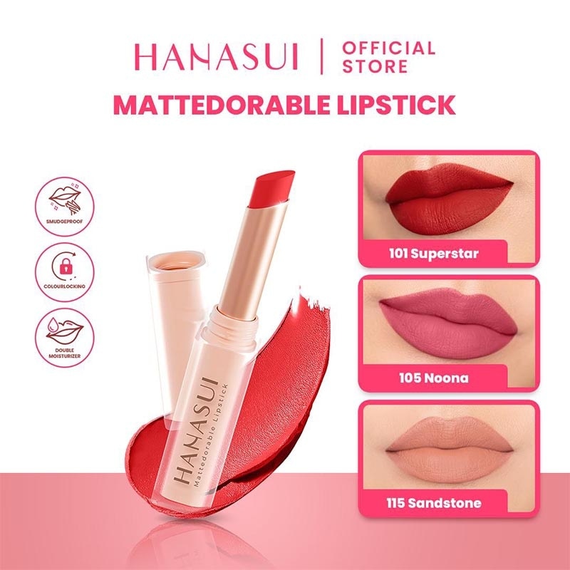 Hanasui Mattedorable Lipstick Superstar #101