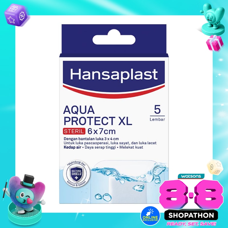 Plester Tahan Air Aqua Protect XL isi 5 P3K Waterproof image