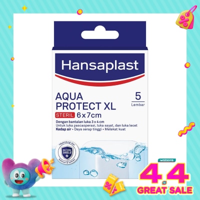 HANSAPLAST - Plester Tahan Air Aqua Protect XL isi 5 P3K Waterproof