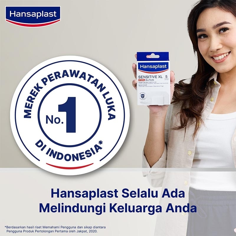 Hansaplast Sensitive Steril XL 6 x 7cm 5pcs