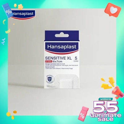 HANSAPLAST Hansaplast Sensitive Steril XL 6 x 7cm 5pcs