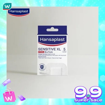 HANSAPLAST Hansaplast Sensitive Steril XL 6 x 7cm 5pcs