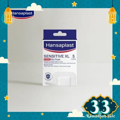 HANSAPLAST Hansaplast Sensitive Steril XL 6 x 7cm 5pcs