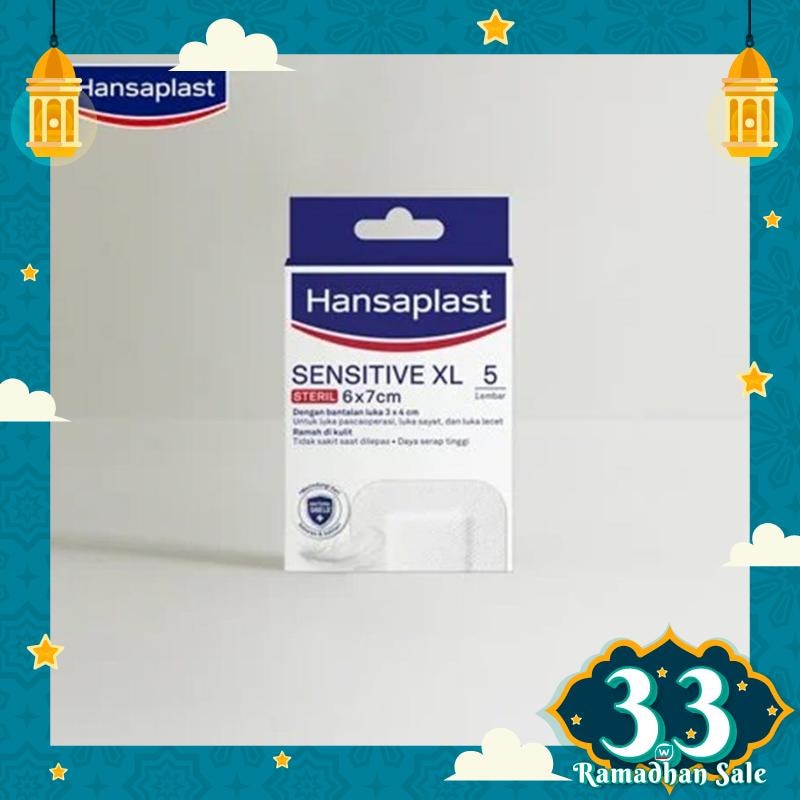 Hansaplast Sensitive Steril XL 6 x 7cm 5pcs